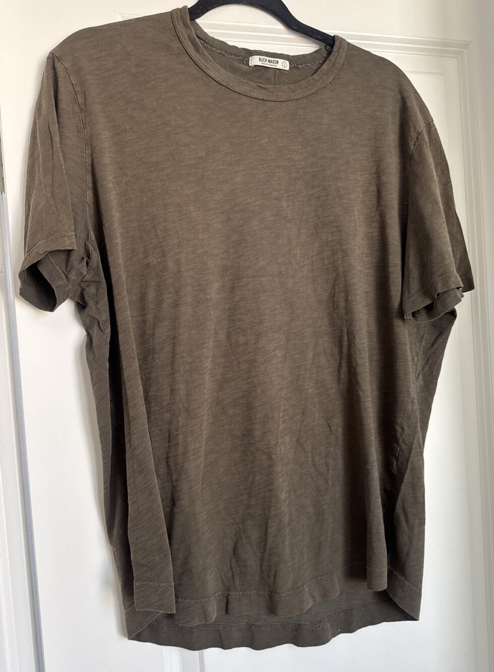 Buck Mason Classic Cotton Olive Green Men’s Size Large